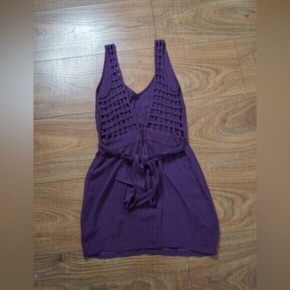 Purple Backless Caged Dress Size S - Picture 9 of 10